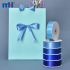 Polyester Single Face Satin Blue Matt Ribbon