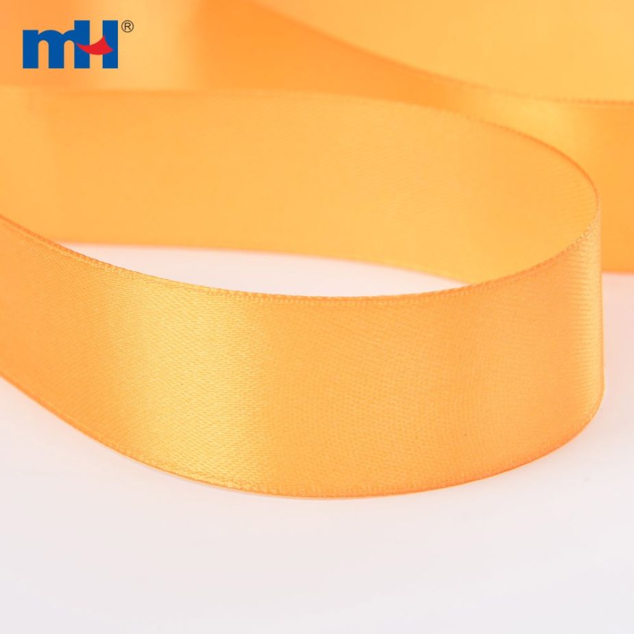 Polyester Single Face Satin Yellow Shine Ribbon