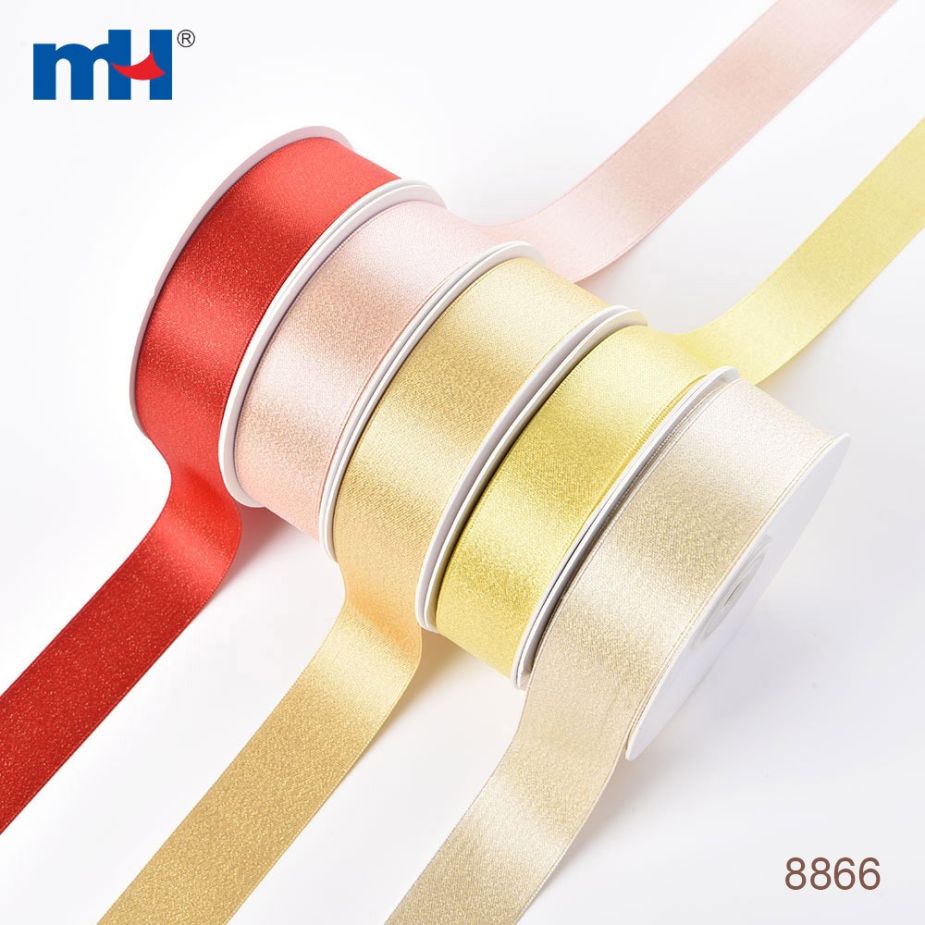 Glitter Gold Purl Satin Ribbon