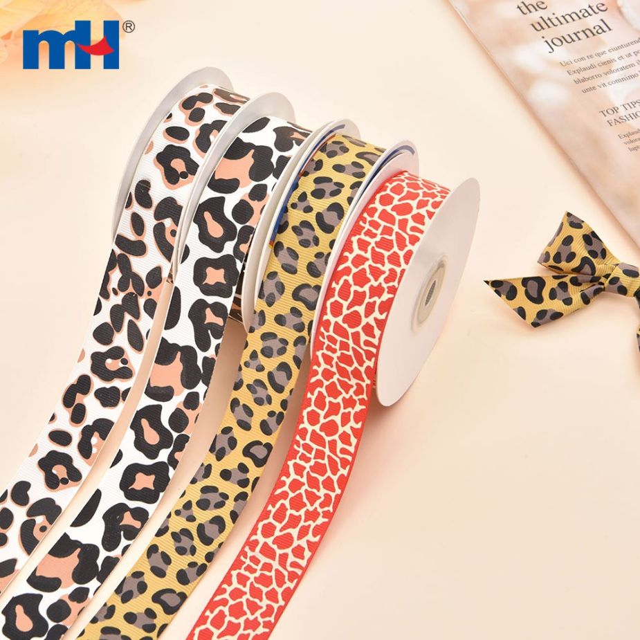 Leopard Silk Screen Printing Ribbon