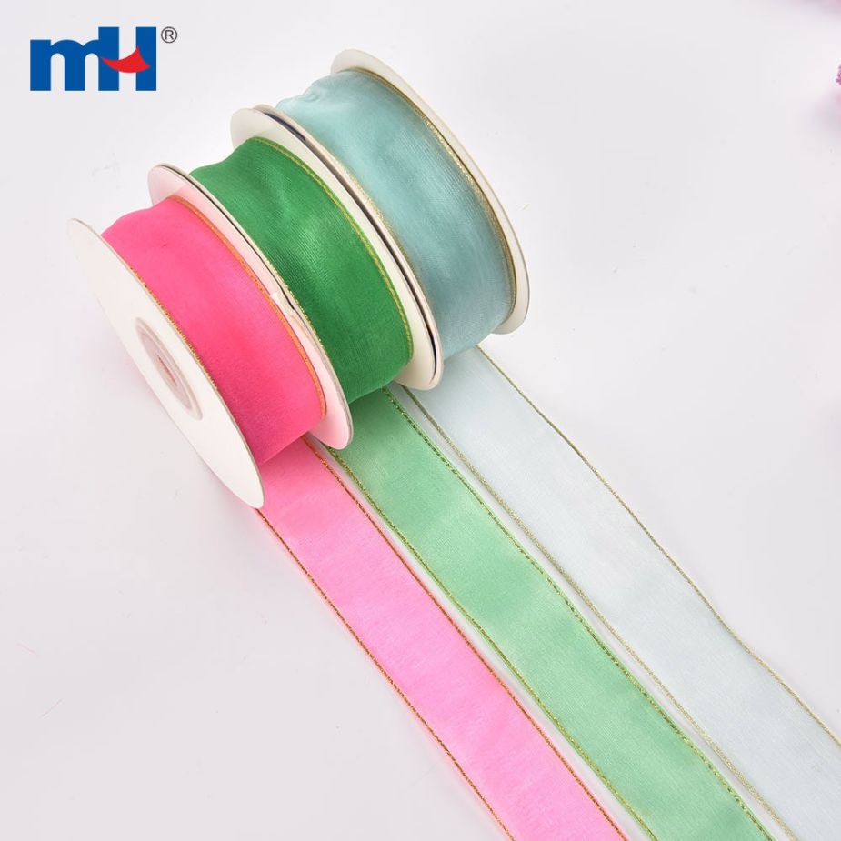 Organza Ribbon with Metallic Yarn