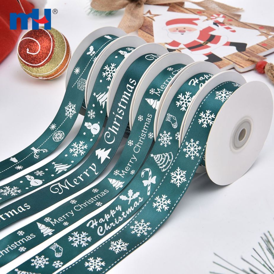 Christmas Silk Screen Printing Ribbon