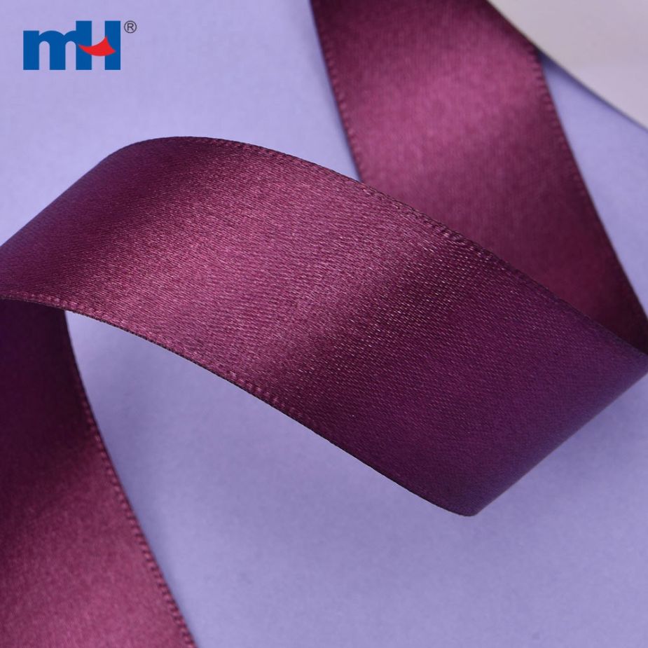 Polyester Single Face Satin Violet Shine Ribbon