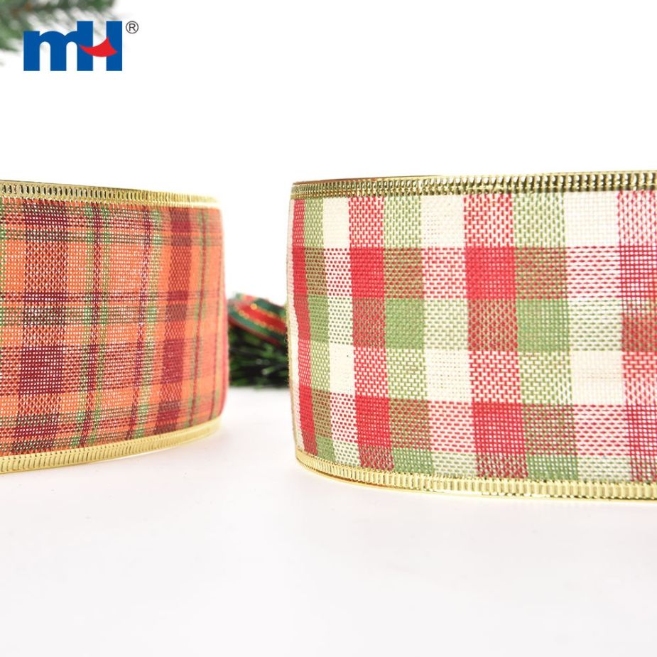 Red and Green Plaid Wired Edge