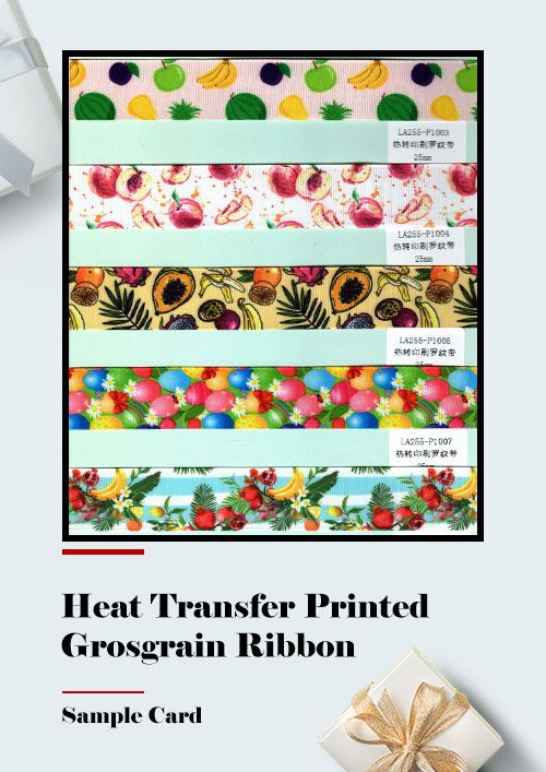 Heat Transfer Printed Grosgrain Ribbon 3