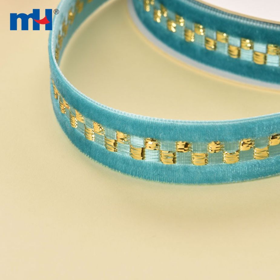 Velvet Ribbon with Sequins