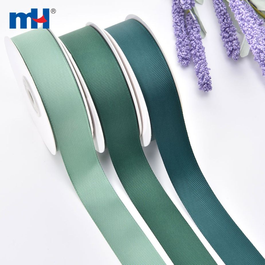 Polyester Grosgrain Green Ribbon
