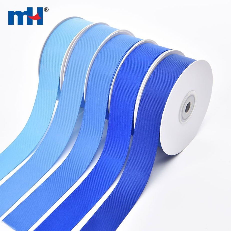Polyester Grosgrain Blue Ribbon