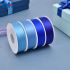 Polyester Double Face Satin Blue Matt Ribbon